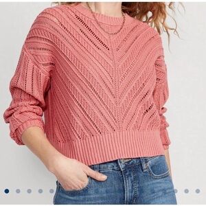 Old Navy Cropped Open Knit Sweater Size 2X